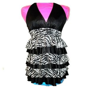 Zebra Print Halter Top